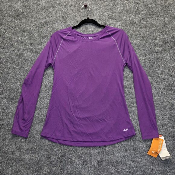 Champion Tops - C9 by Champion Shirt Womens Large Purple Long Sleeve Semi Fitted Performance